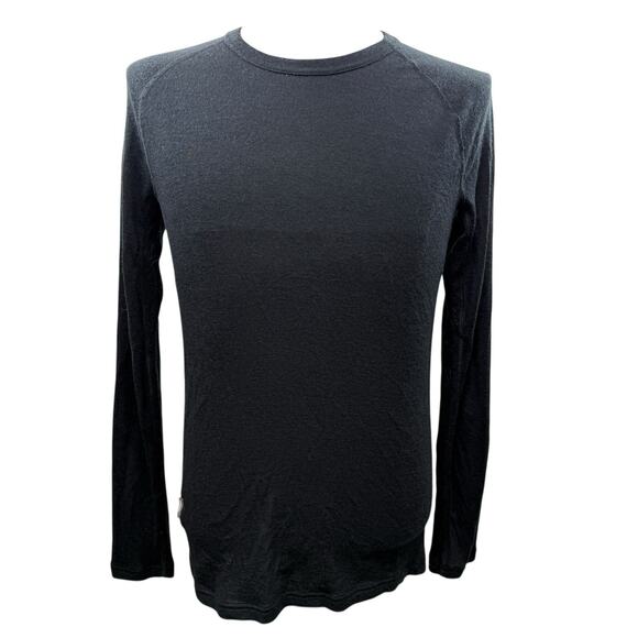 Icebreaker Bodyfit Basic 200 Black Merino Wool Activewear Base Layer Men Size L - Picture 1 of 5